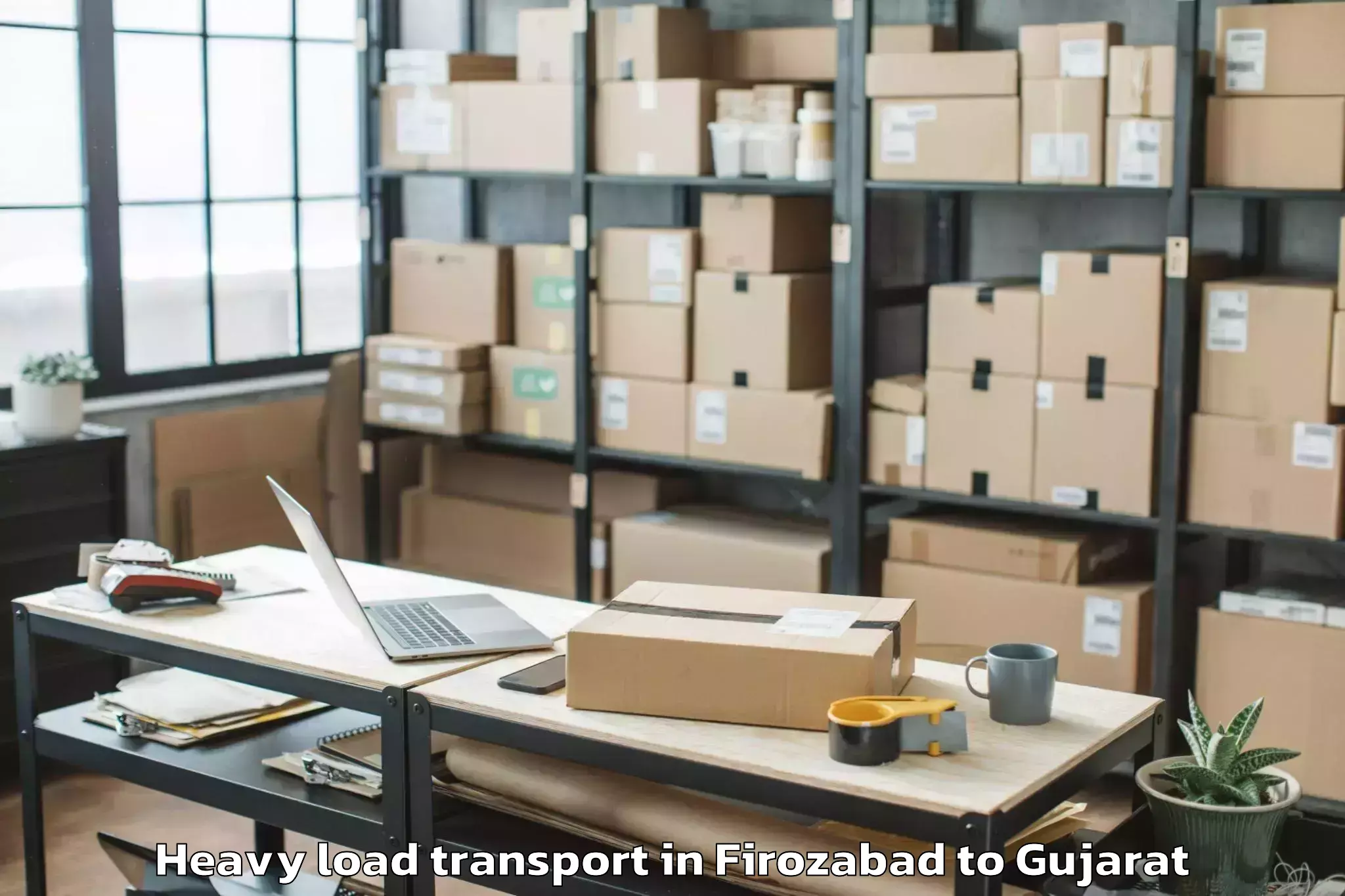 Professional Firozabad to Kundla Heavy Load Transport